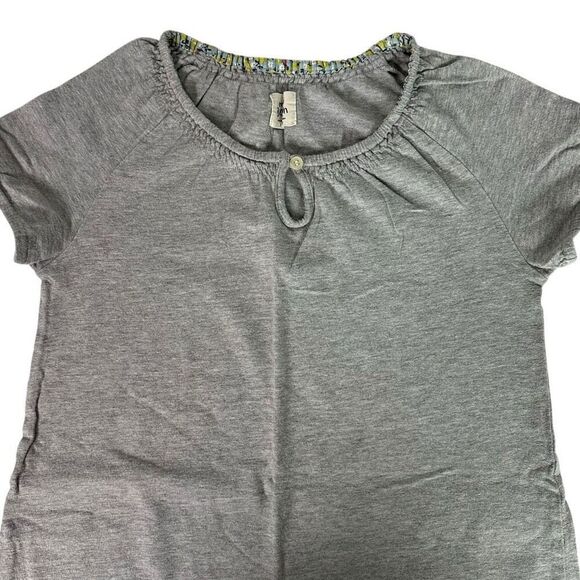 Mini Boden Girls size 11-12 year Gray Dress Short Sleeve Holes - Picture 3 of 9
